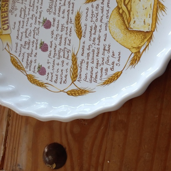 Ashley CeramicsEnglandVintage Flan/Quiche/Pie Dish Oven/Micro/Freezer Proof NWOT - Picture 9 of 14